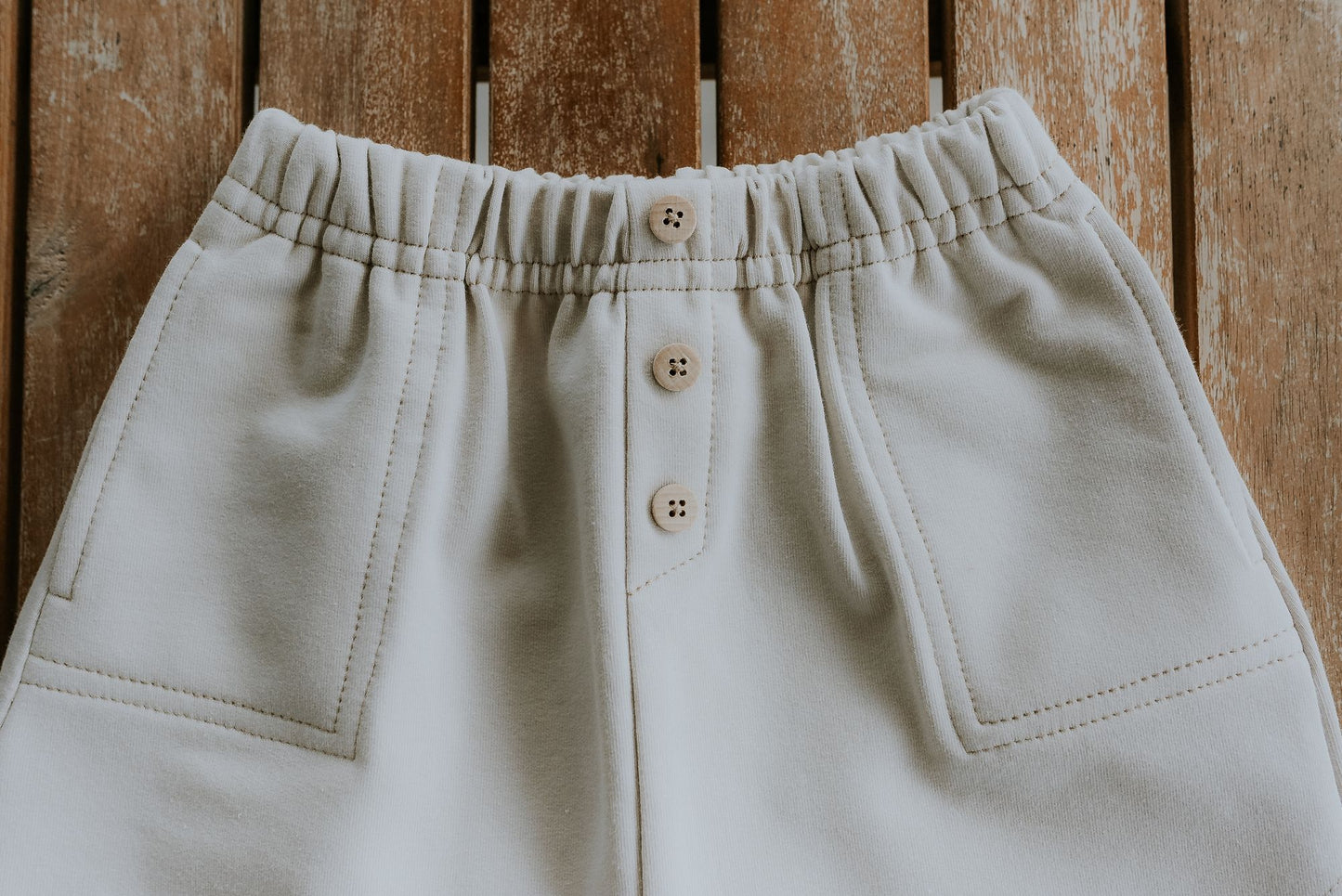 Komplet dziecięcy retro beżowy | bluza + spodnie | Habi Kids