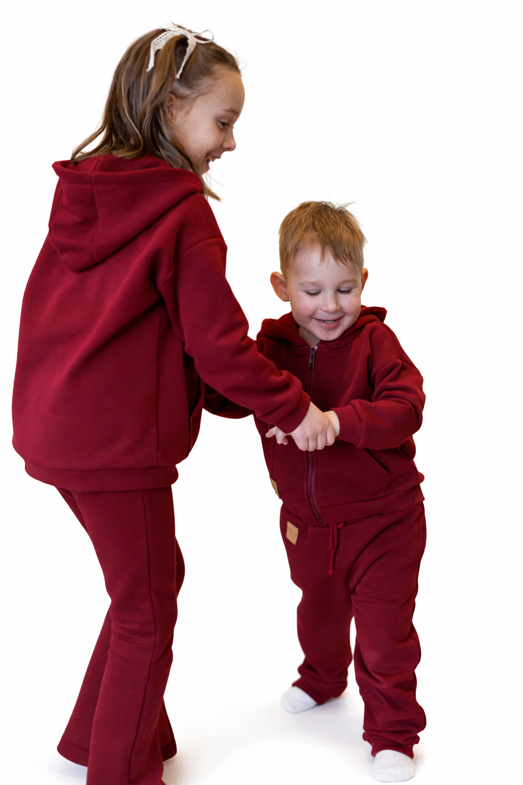 Spodnie dresowe dziecięce bordo – jogger | Habi Kids