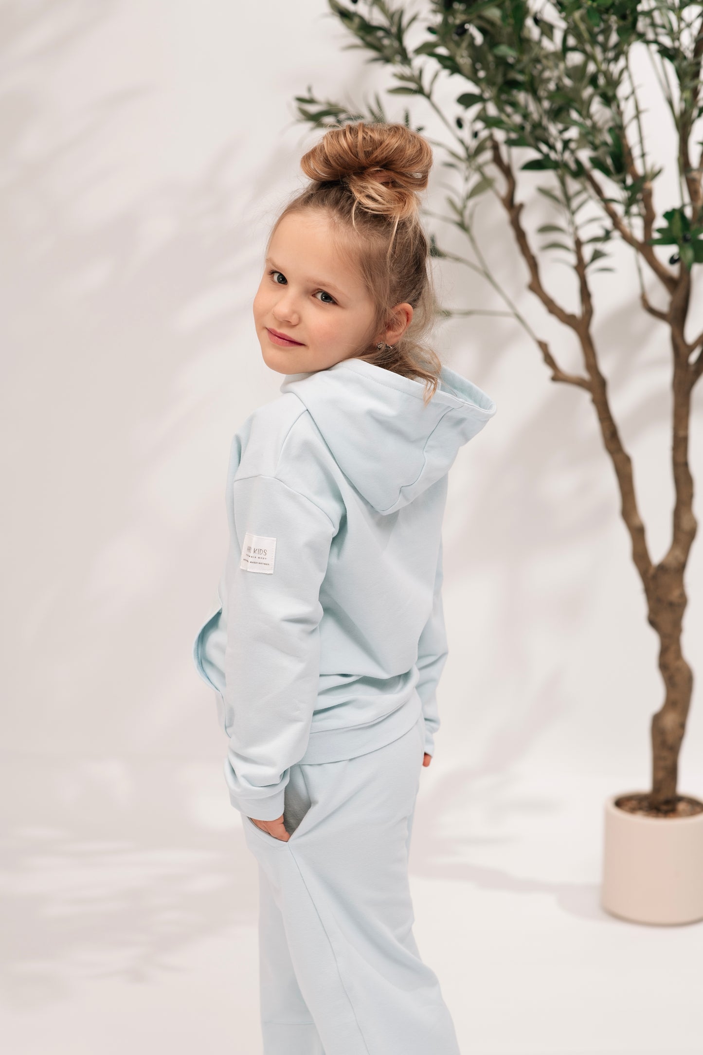 Bluza dziecięca z kapturem Baby Blue | polska bawełna premium | Habi Kids