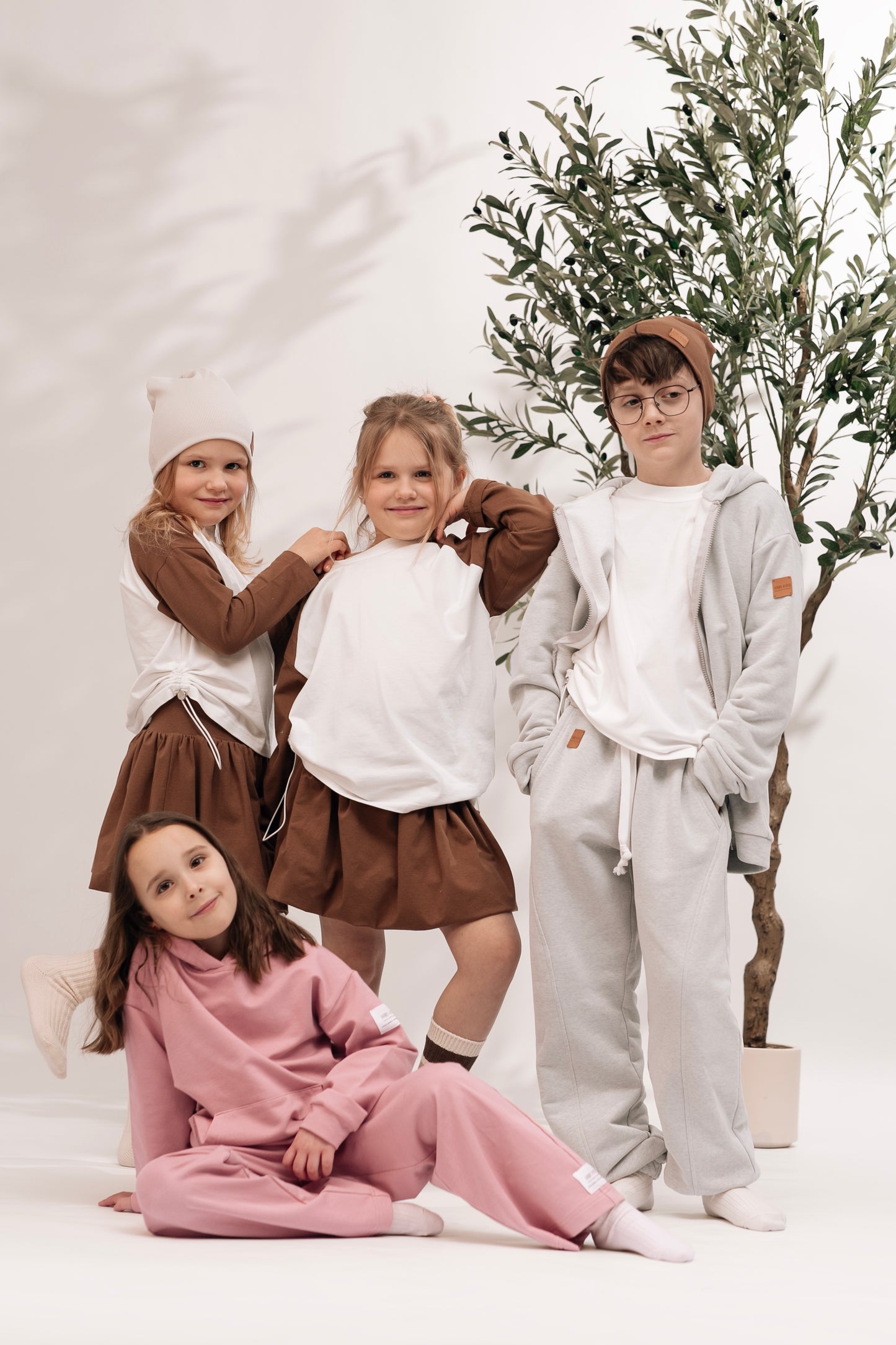 Spodnie Wide Leg Dusty Rose | Habi Kids
