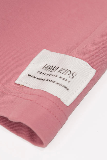 Komplet dresowy dziecięcy Dusty Rose | Bluza + spodnie wide leg | Habi Kids