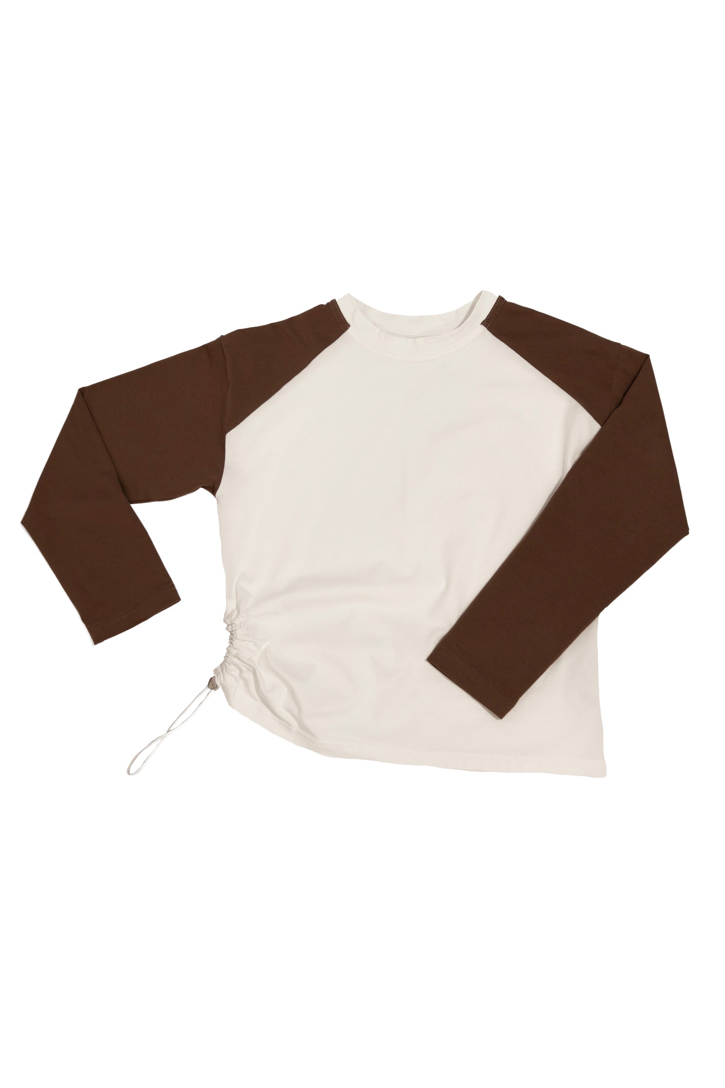 Longsleeve dziecięcy Raglan Off White & Chocolate | Habi Kids