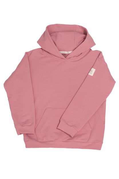 Bluza dziecięca z kapturem Dusty Rose | polska bawełna premium | Habi Kids
