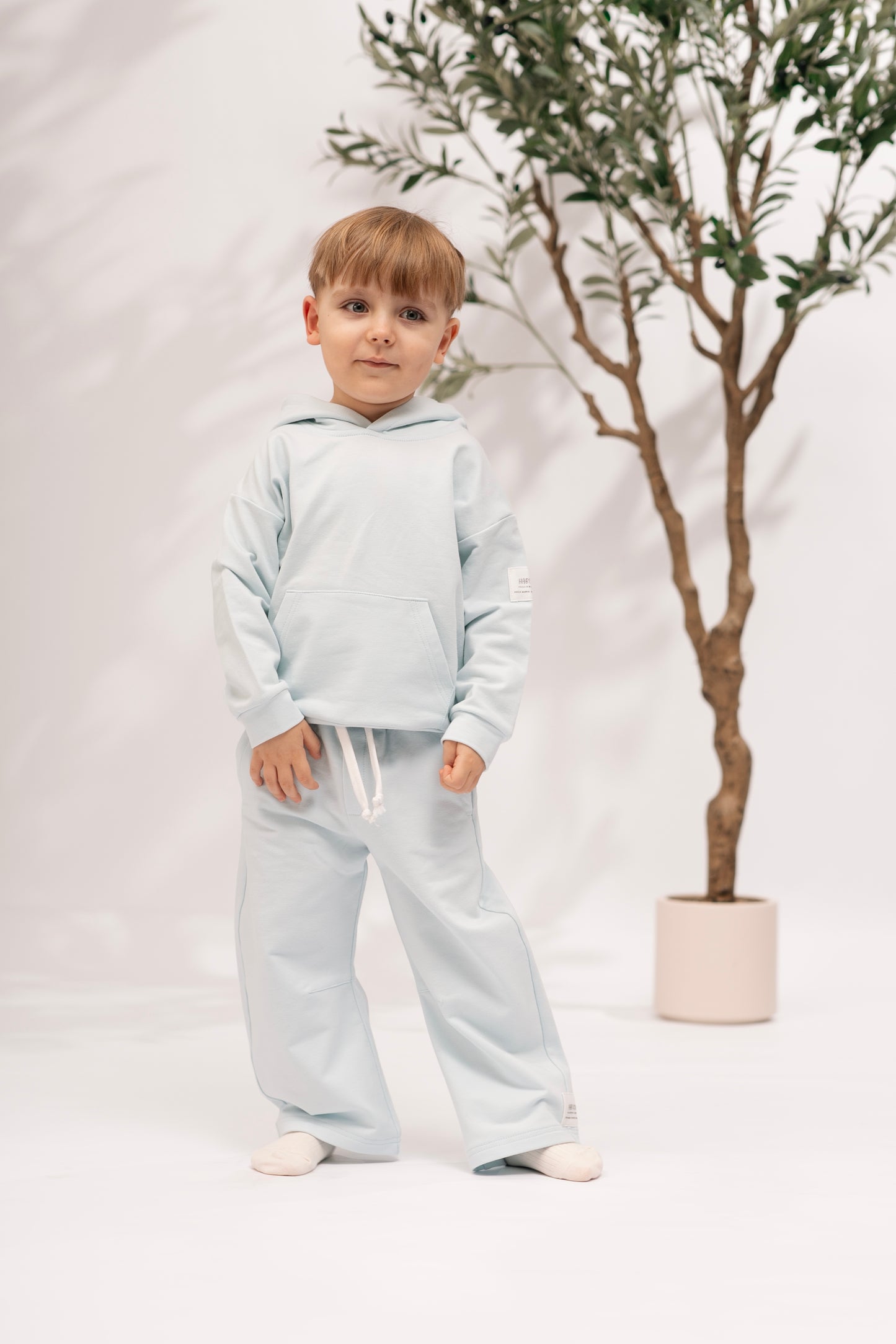 Bluza dziecięca z kapturem Baby Blue | polska bawełna premium | Habi Kids