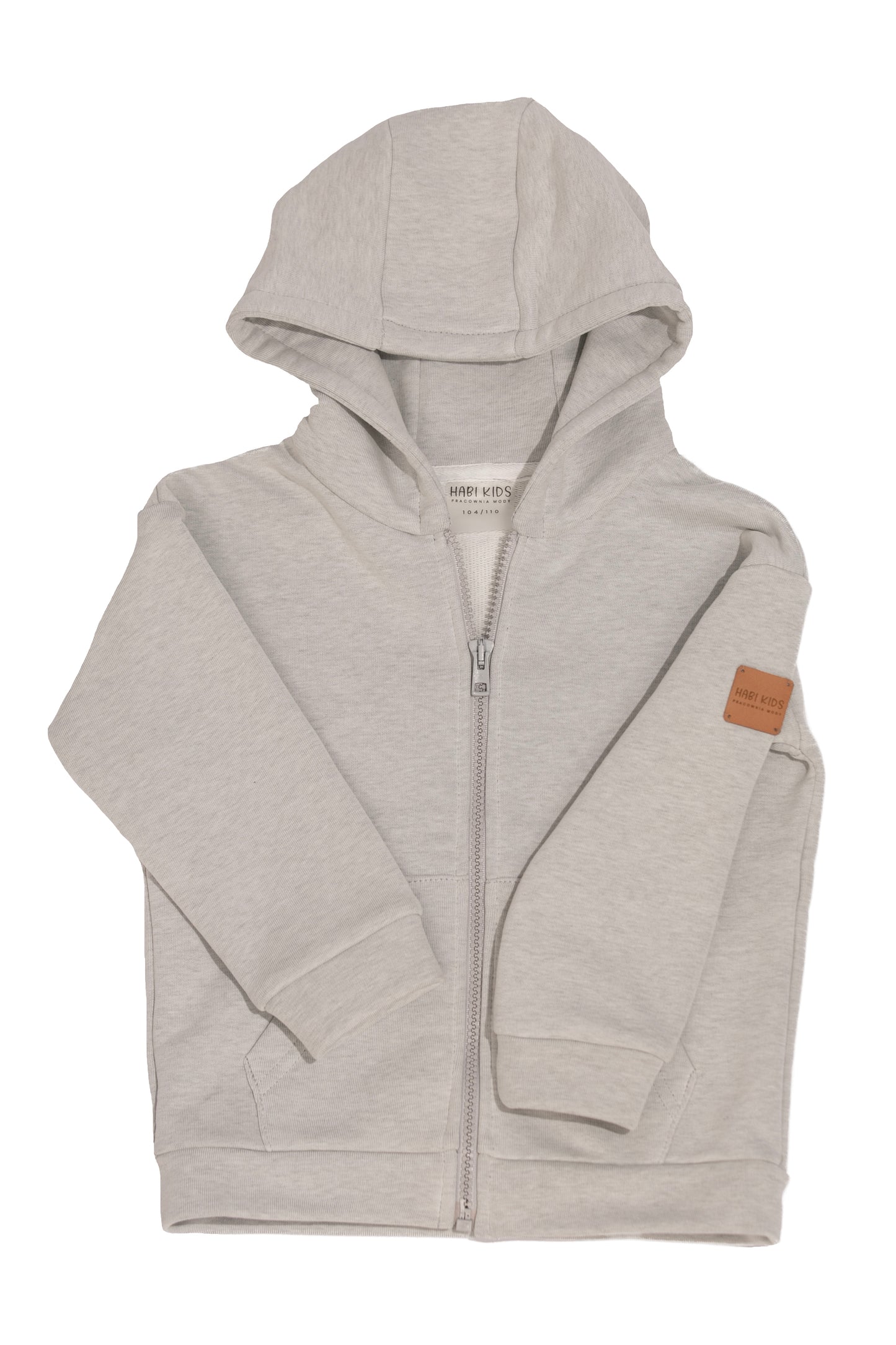 Bluza dziecięca z kapturem Soft Grey | polska bawełna premium | Habi Kids