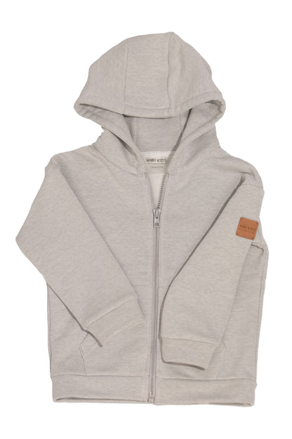 Bluza dziecięca z kapturem Soft Grey | polska bawełna premium | Habi Kids