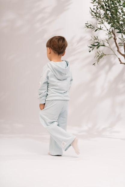 Bluza dziecięca z kapturem Baby Blue | polska bawełna premium | Habi Kids