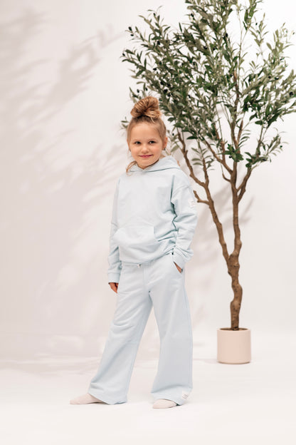 Spodnie Wide Leg Baby Blue | Habi Kids