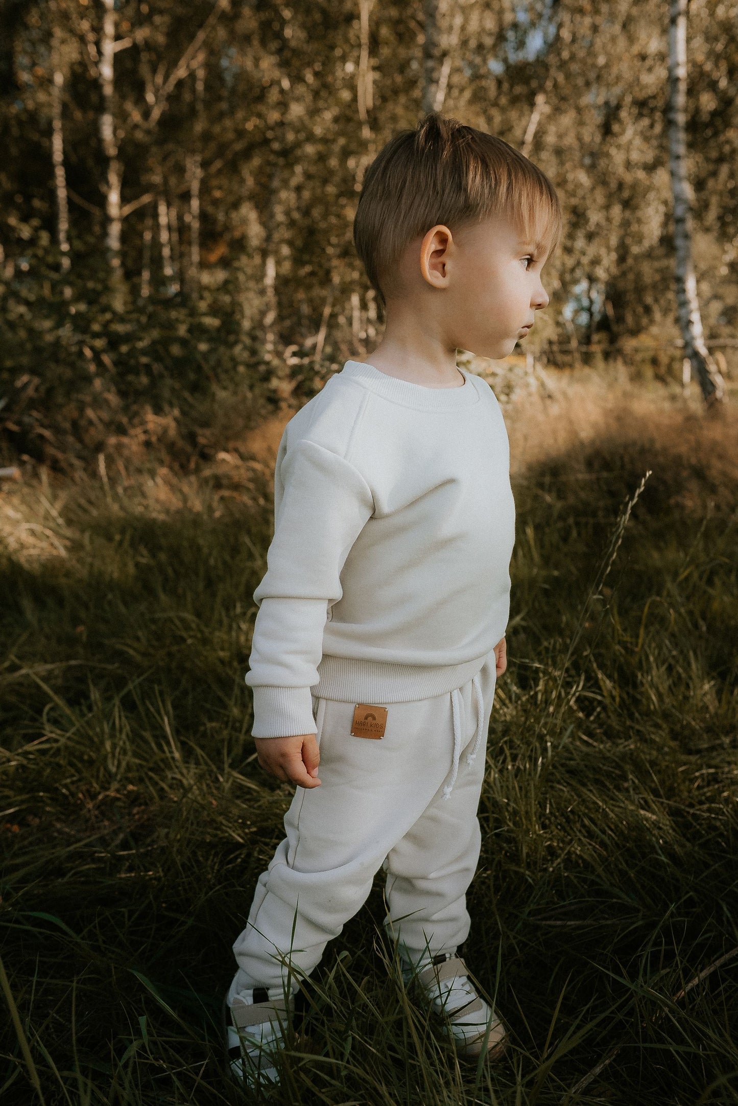 Bluza dresowa dziecięca gładka beżowa | Habi Kids