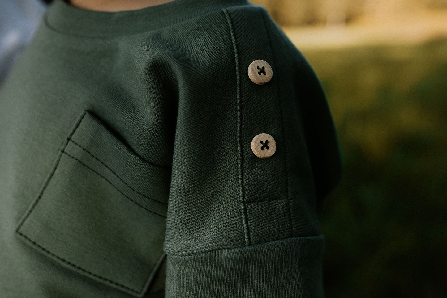 Komplet dziecięcy retro zielony | bluza + spodnie | Habi Kids
