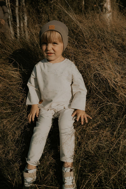 Bluzka dziecięca Retro Beż – bawełna premium | Habi Kids