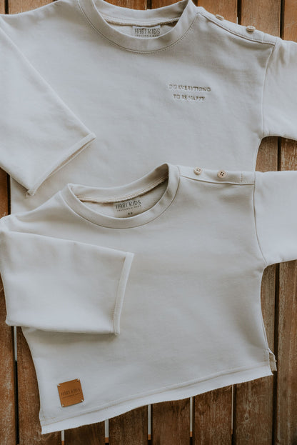 Bluzka dziecięca Retro Beż – bawełna premium | Habi Kids