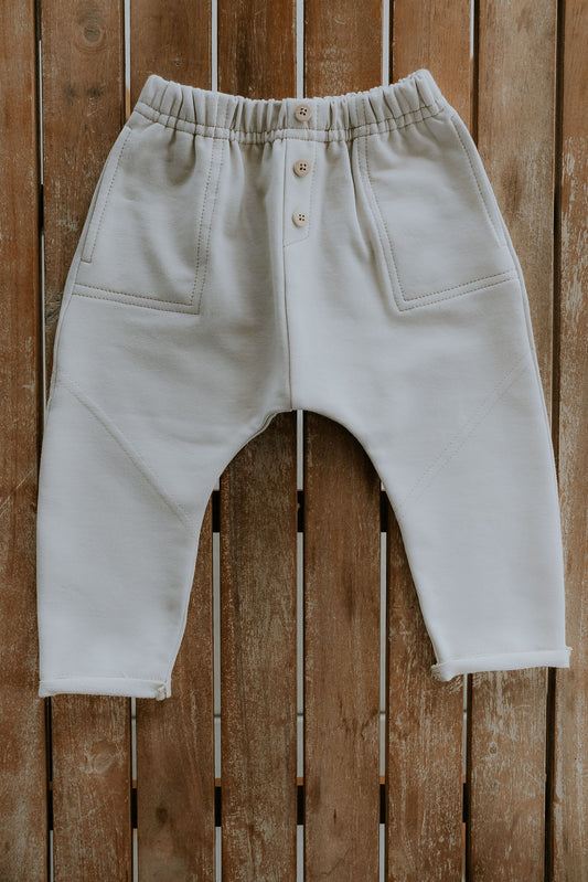 Spodnie dziecięce retro beżowe baggy  | Habi Kids