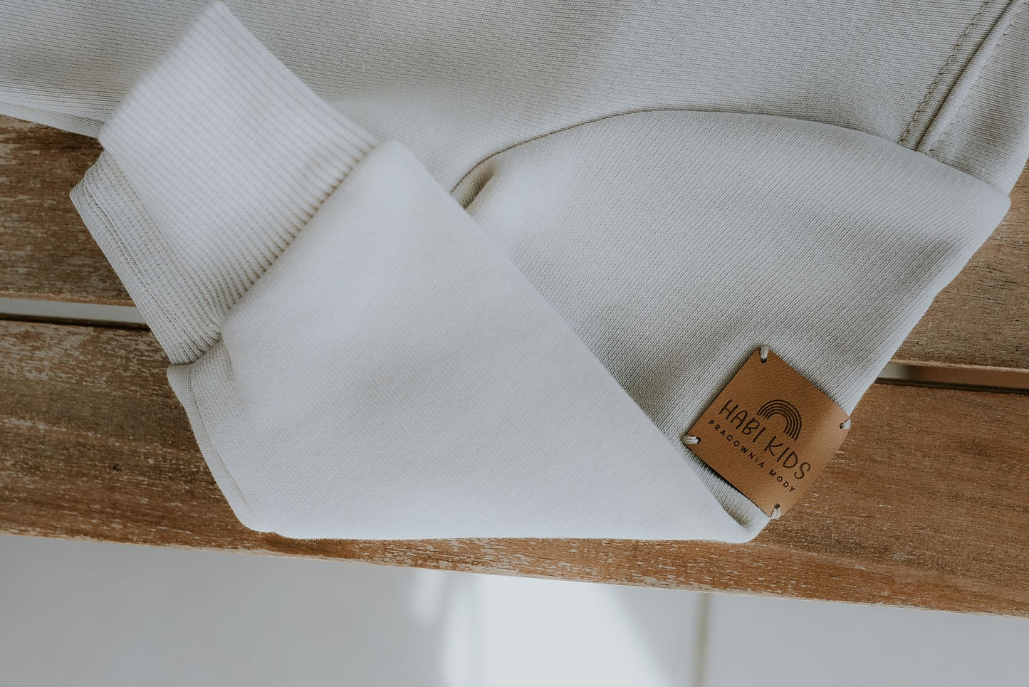 Bluza dresowa dziecięca gładka beżowa | Habi Kids