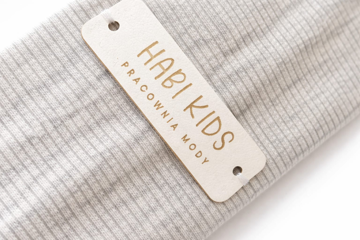 Opaska dziewczęca prążkowana Grey Melange | Habi Kids