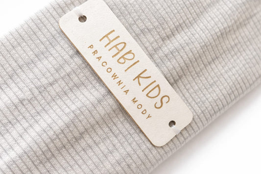 Opaska dziewczęca prążkowana Grey Melange | Habi Kids
