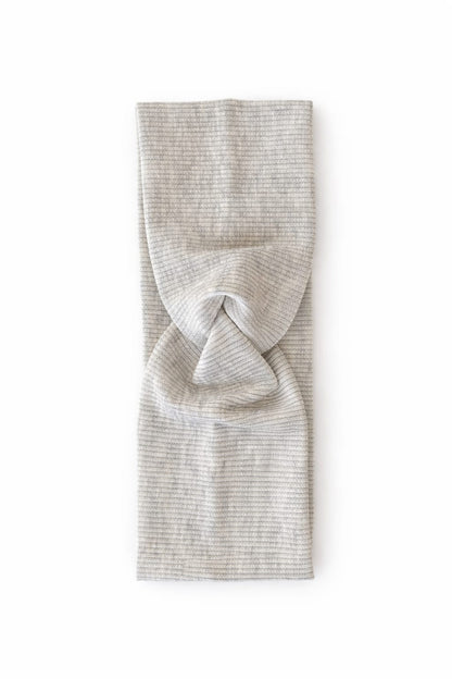 Opaska dziewczęca prążkowana Grey Melange | Habi Kids