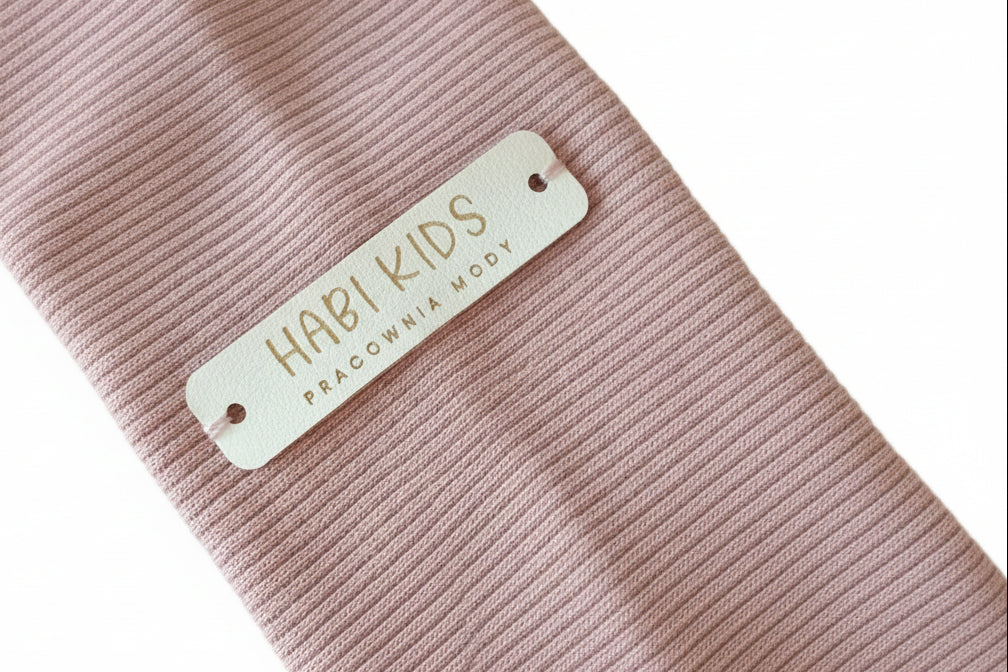 Opaska dziewczęca prążkowana Dusty Rose | Habi Kids
