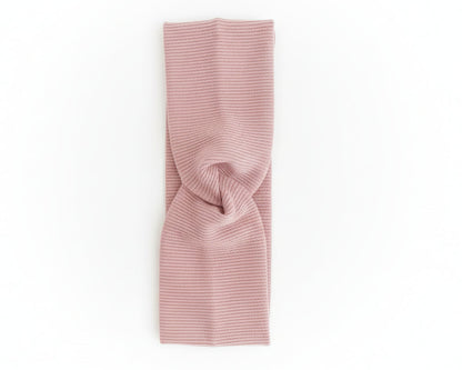 Opaska dziewczęca prążkowana Dusty Rose | Habi Kids