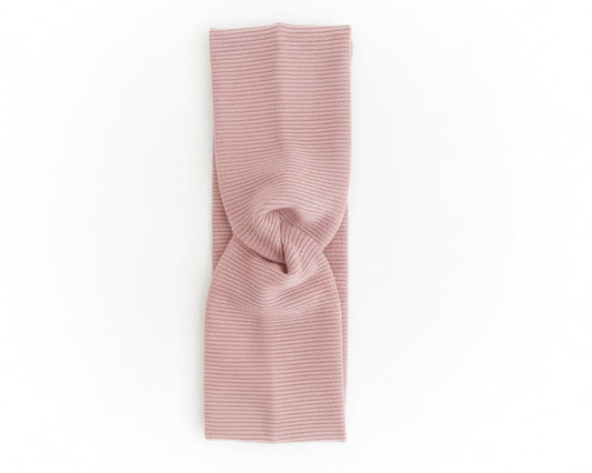 Opaska dziewczęca prążkowana Dusty Rose | Habi Kids