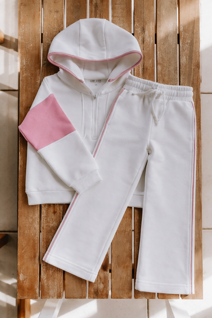 Komplet dresowy dziewczęcy Cherry Girl | Bluza + Spodnie | Habi Kids