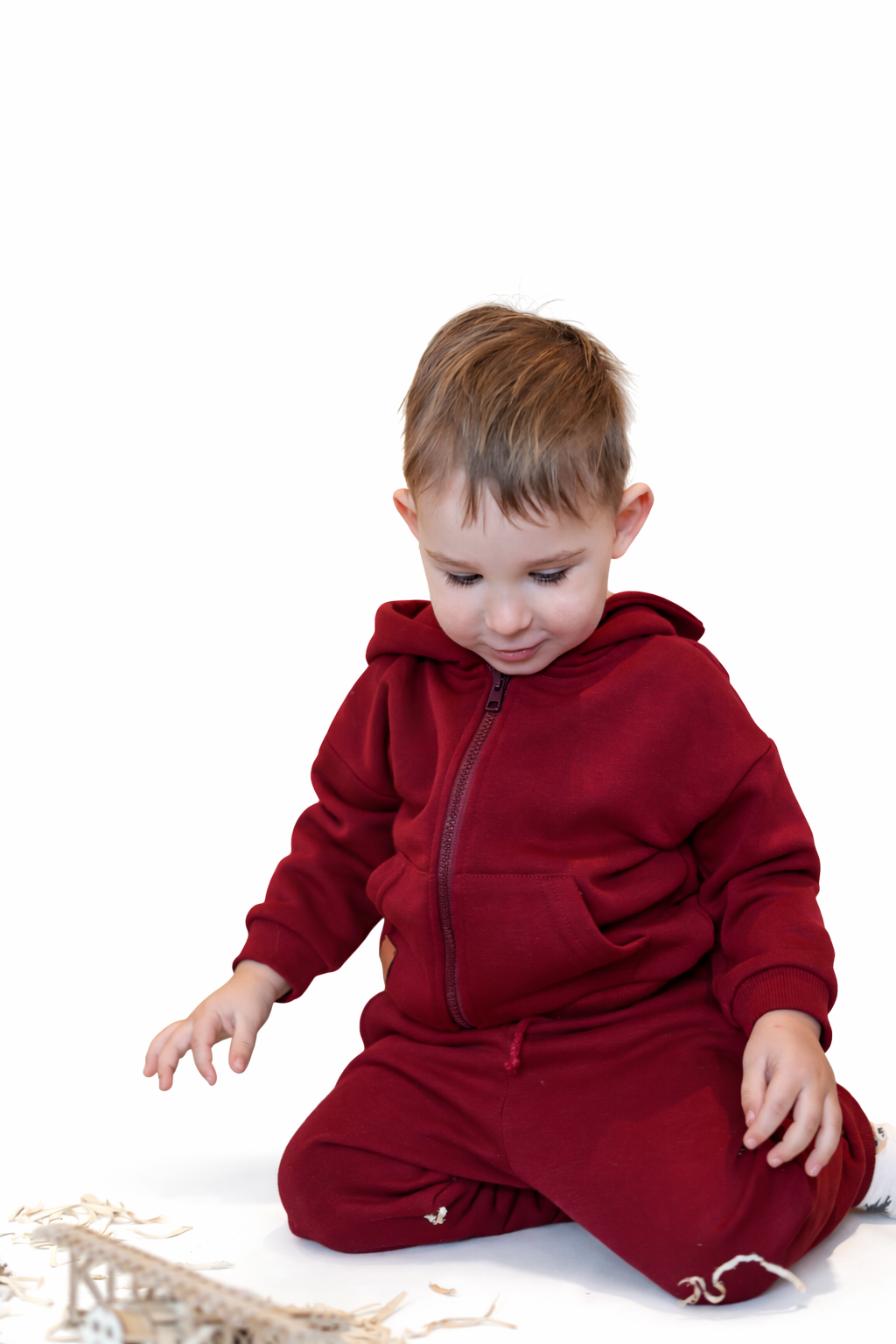 Spodnie dresowe dziecięce bordo – jogger | Habi Kids